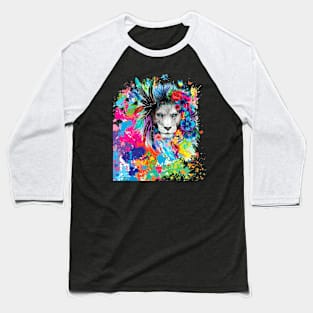 Graphic Design Multi Lion Baseball T-Shirt